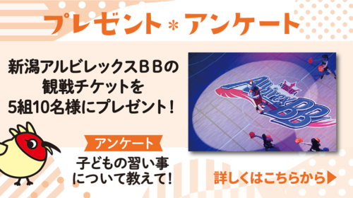 新潟アルビレックスBB観戦チケットプレゼント